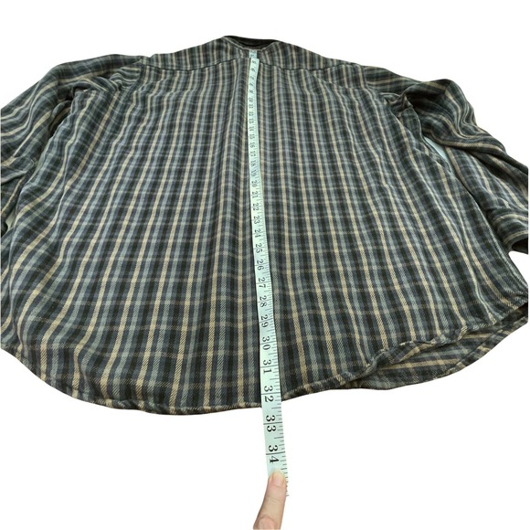 Carhartt Mens 2XL Shirt Plaid-Heavy Woven Flannel Button-Front Flap-Pockets - Picture 8 of 9